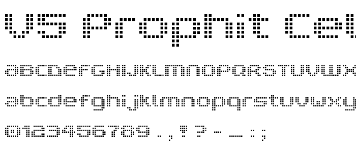 V5 Prophit Cell font