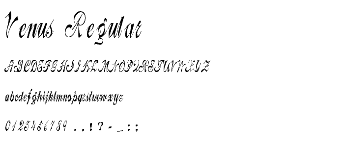 VENUS Regular font