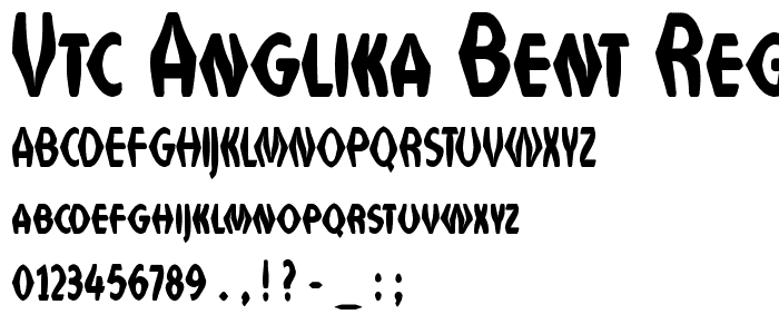 VTC Anglika Bent Regular font