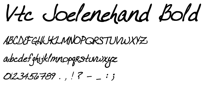 VTC JoeleneHand Bold Italic police