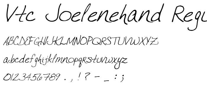 VTC JoeleneHand Regular Italic police