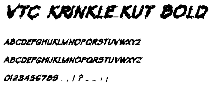 VTC Krinkle-Kut Bold Italic police