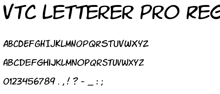 VTC Letterer Pro Regular police