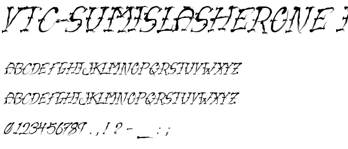 VTC-SumiSlasherOne Italic font