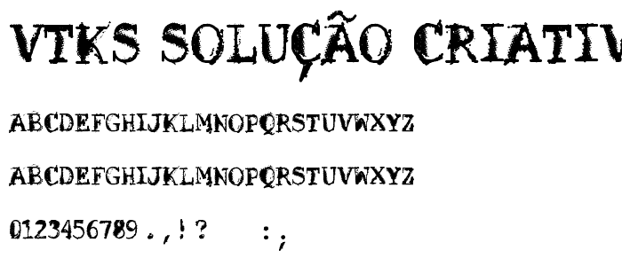 VTKS SOLUÇÃO CRIATIVA font