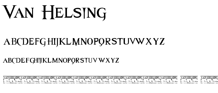 Van Helsing font