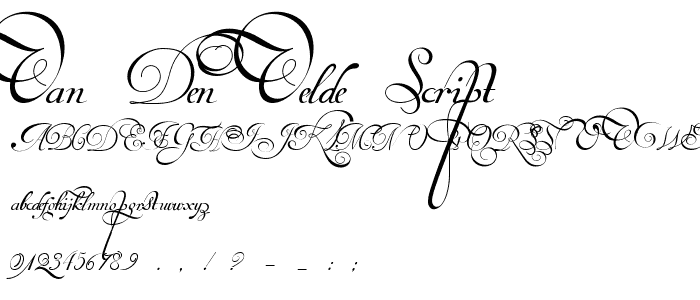 Van den Velde Script font