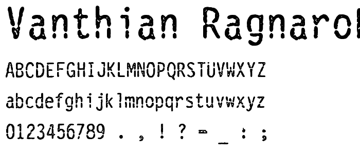 Vanthian Ragnarok font