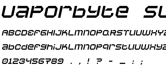 Vaporbyte Slim Italic font