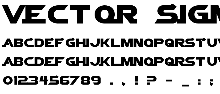 Vector Sigma Normal font