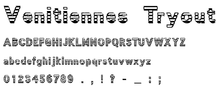 Venitiennes Tryout font