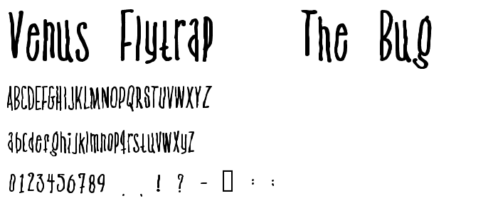 Venus flytrap   the bug font