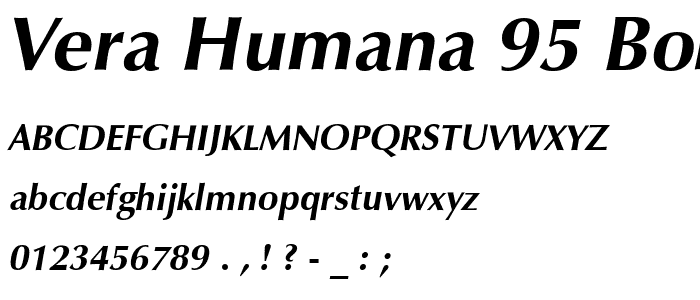 Vera Humana 95 BoldItalic font