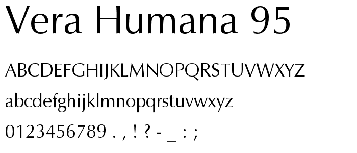 Vera Humana 95 font