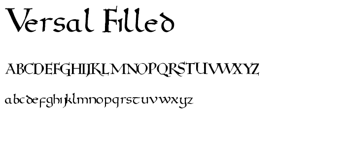 Versal Filled font