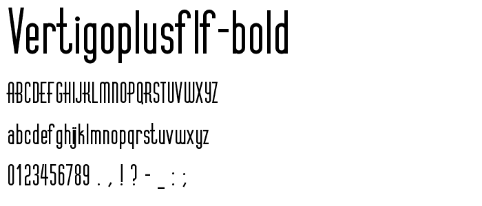 VertigoPlusFLF Bold font