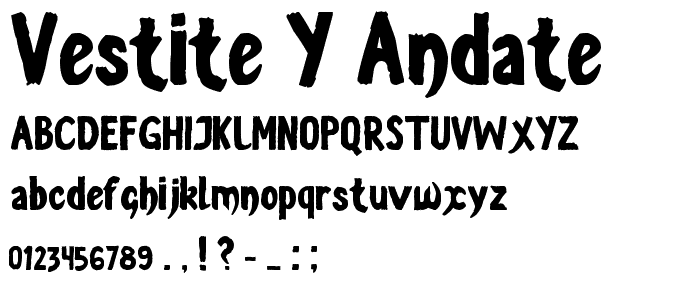 Vestite y Andate_ font