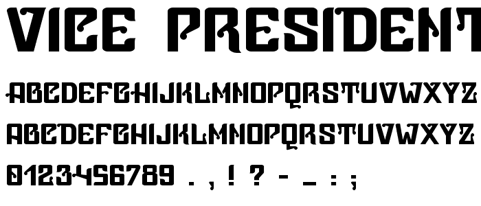 Vice Presidente font