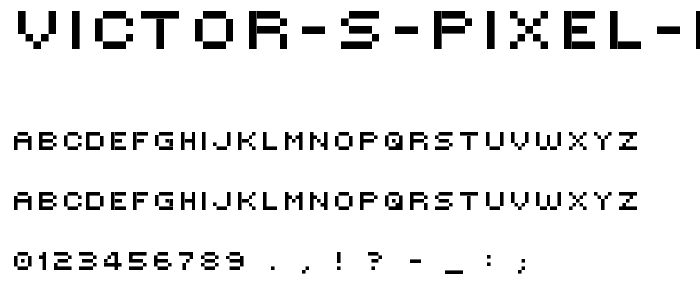 Victor s Pixel Font font