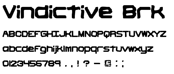 Vindictive BRK font