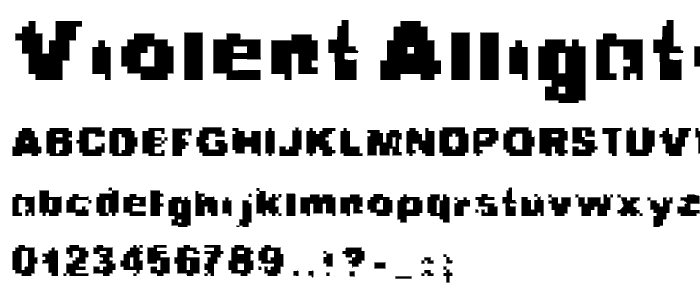 Violent Alligator font