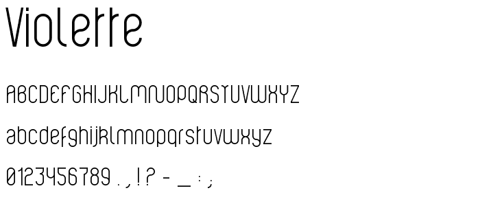 Violette font