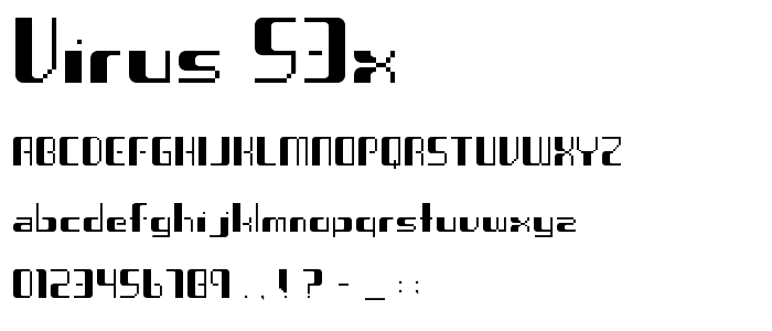 Virus 53X font