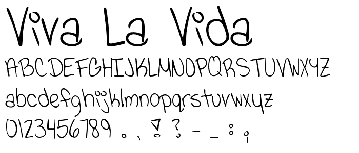 Viva La Vida font