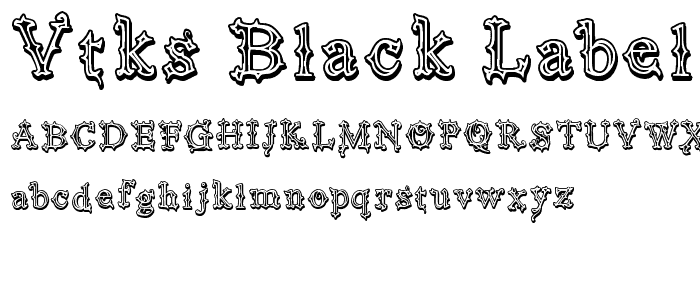 Vtks Black Label font