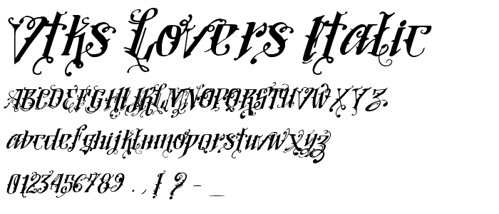 Vtks Lovers Italic police