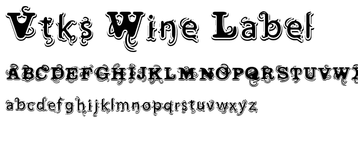 Vtks Wine Label font