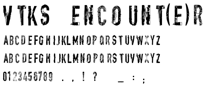 vtks encount(e)r font