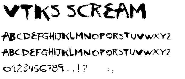 vtks scream font