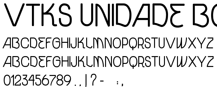 vtks unidade bold font