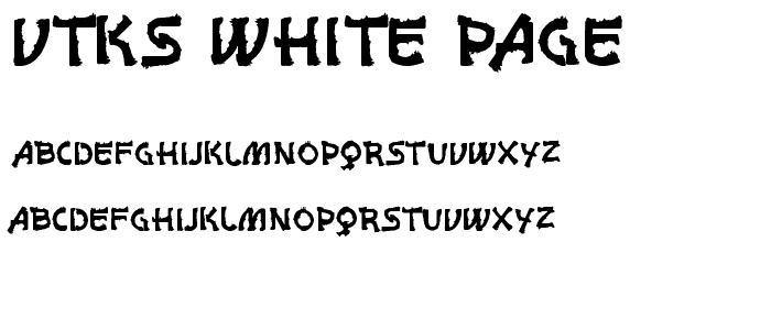 vtks white page font