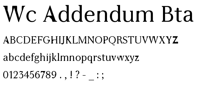 WC ADDENDUM Bta  light font