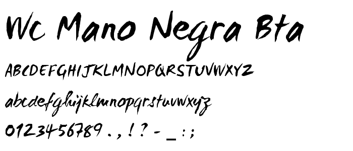 WC Mano Negra Bta font