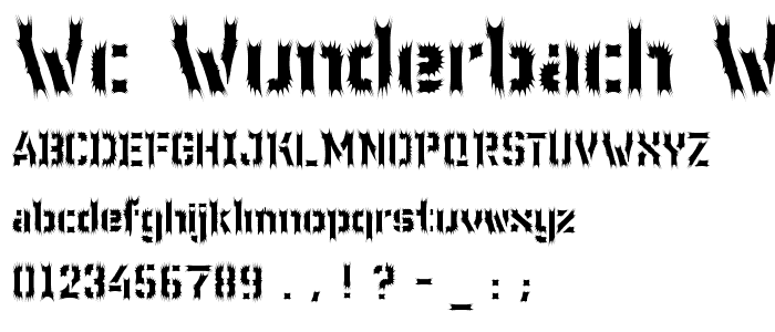 WC Wunderbach Wimpern font