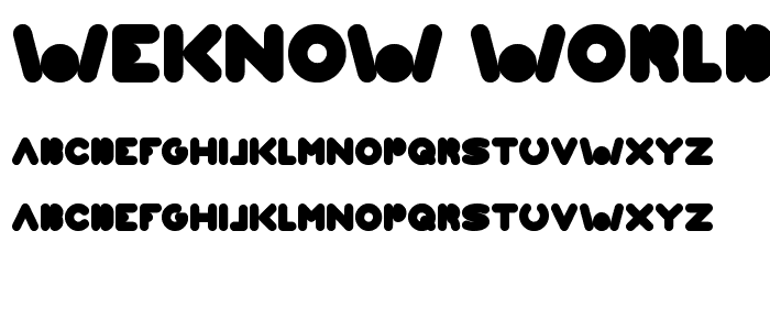 WEKNOW WORLD font