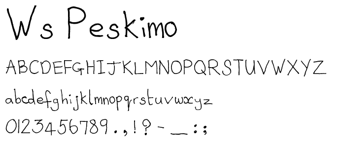 WS Peskimo font