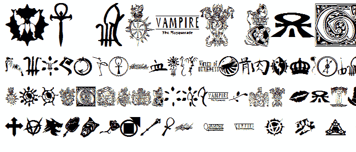 WW Vampire Sigils font