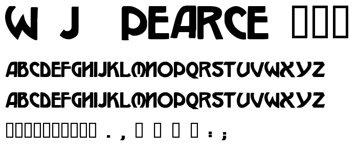 W.J. Pearce 213 font