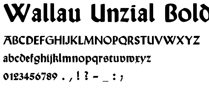 Wallau Unzial Bold font