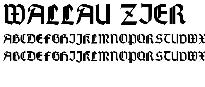 Wallau Zier  Bold font