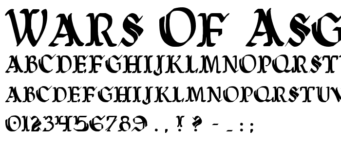 Wars of Asgard Condensed font