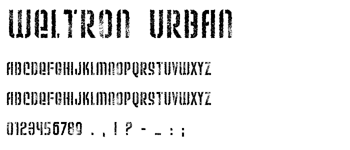 Weltron Urban font