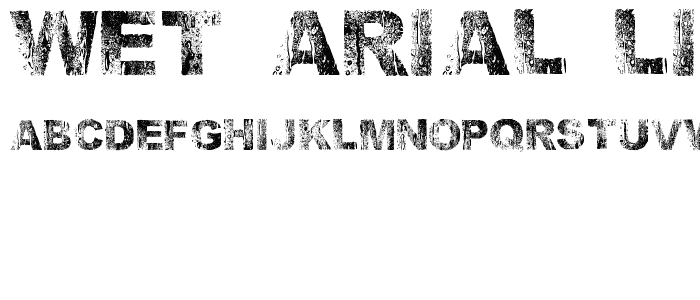 Wet Arial Light font