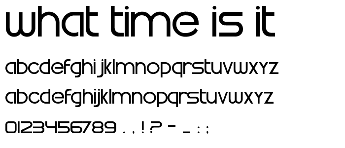 What time is it? font