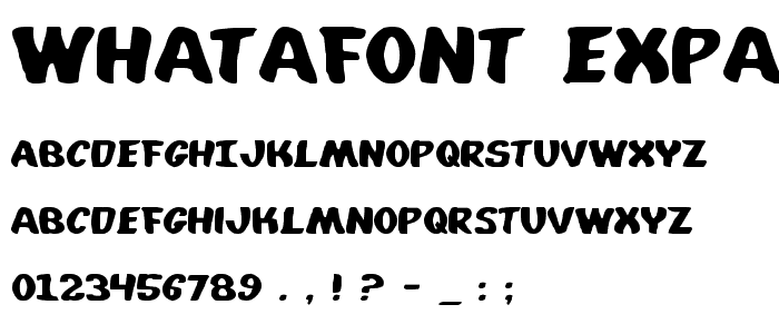 Whatafont Expanded font