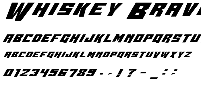 Whiskey Bravo Victor Ex font